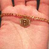 Custom Hexagon Alphabet Anklet - Accessories for shoes