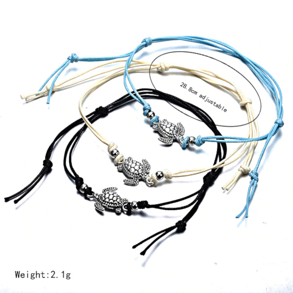 Beach Turtle Charm String Anklet Bracelet - Accessories for shoes