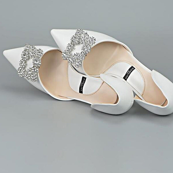 Rhinestone Crystal Diamond Square Shoe Buckle - Accessories for shoes