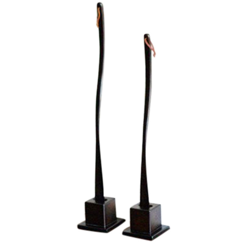 One-pcs Mahogany Craft Wedge Wooden Shoe Horn - Accessories for shoes