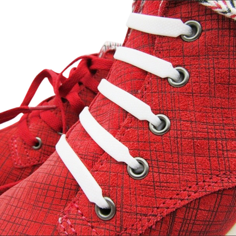 No-Tie Flat Elastic Silicone Shoelaces - Accessories for shoes