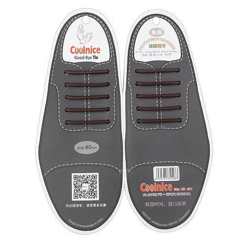 No-Tie Elastic Silicone Shoelaces For Leather Shoes - Accessories for shoes