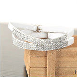 Leather Rhinestone Crystal Shoe Band - Accessories for shoes