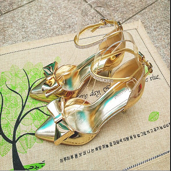 Leather Rhinestone Crystal Shoe Band - Accessories for shoes