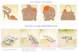 Flower Bow A Grade Rhinestones Shoe Clip - Accessories for shoes