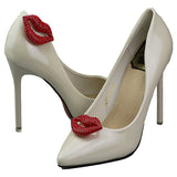 Classic Red Lips Crystal Shoe Clip