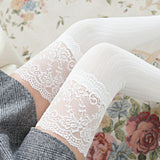 Thigh High Over The Knee Warm Lace Socks - Accessories for shoes