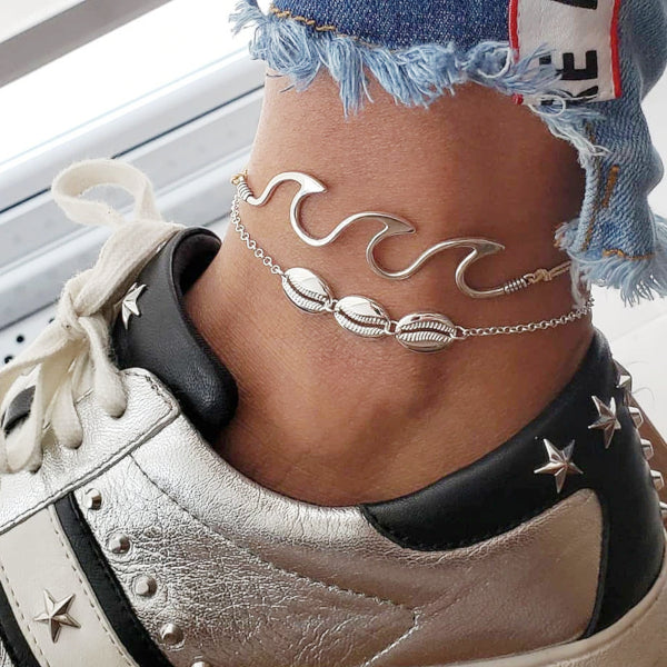 Beach Wave Shell Anklet Bracelet - Accessories for shoes