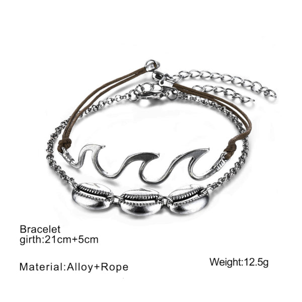 Beach Wave Shell Anklet Bracelet - Accessories for shoes