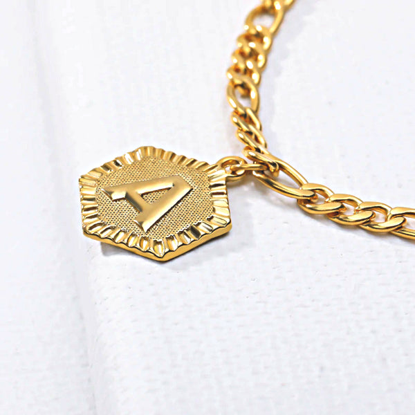 Custom Hexagon Alphabet Anklet accessories4shoes