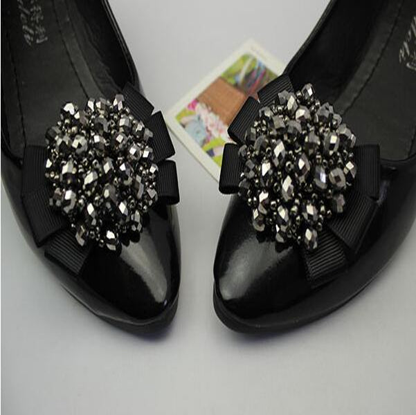 Rhinestone Shoe Clips / Clear Rhinestone Shoe Clips / Womens
