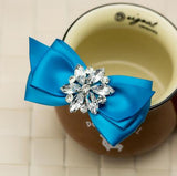 Hand Made Rhinestone Crystal Ribbon Bowtie - Accessories for shoes