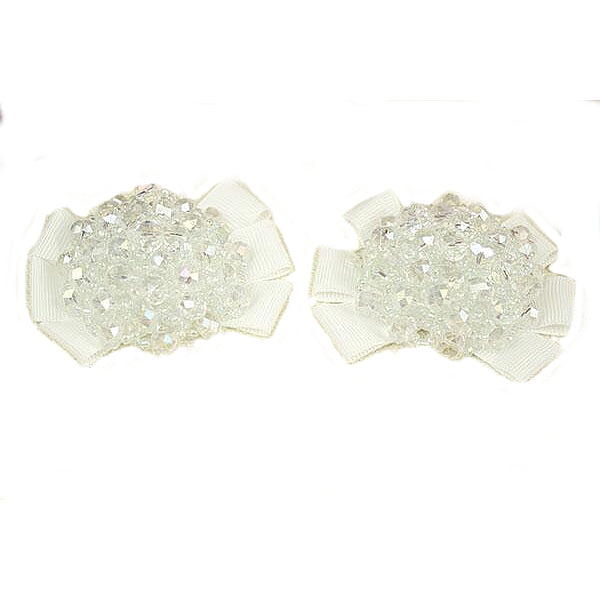 Clear Rhinestone Crystal Shoes Decoration Bow - Accessories for shoes