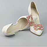 Rhinestone Crystal Diamond Square Shoe Buckle - Accessories for shoes