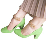 Golden Plated Silicone Ankle Chain - Accessories for shoes