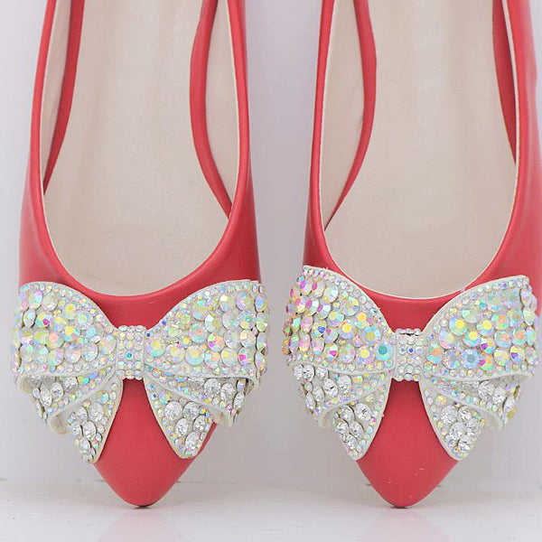 Crystal Butterfly Bow-knot Shoe Decoration - Glue On - Accessories for shoes