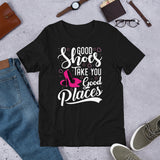 Good Shoes Good Places Tee Style1 (Font White)