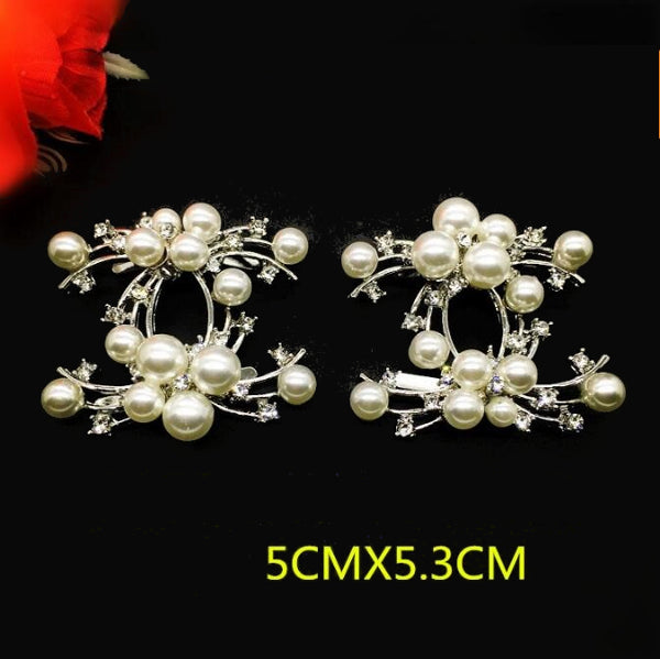 High-grade Shinning Artificial Pearl Diamond Shoe Buckle - Accessories for shoes