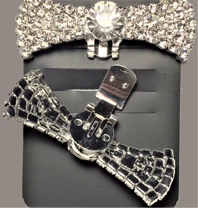 Crystal Bow Rhinestone Shoe Clip - Accessories for shoes