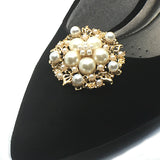 Pearl Gold Round Shoe Clip