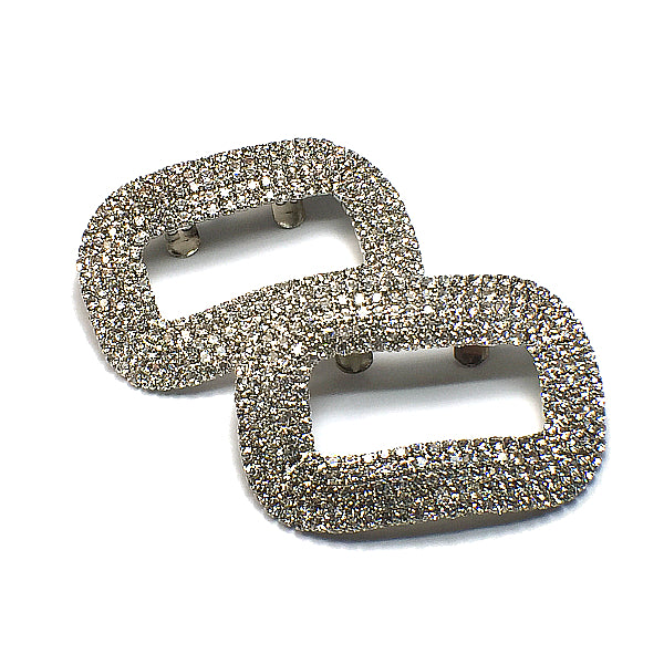 Gorgeous Rectangular Rhinestone Shoe Clip