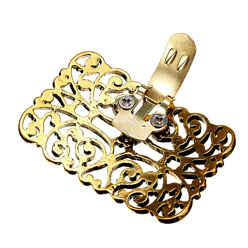 Gorgeous Rectangular Rhinestone Shoe Clip