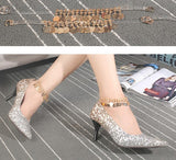 Golden Plated Silicone Ankle Chain - Accessories for shoes