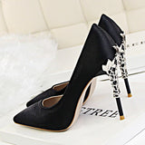 Metal Carved High Heels Pumps - Accessories for shoes