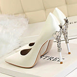 Metal Carved High Heels Pumps - Accessories for shoes