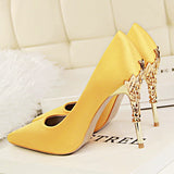 Metal Carved High Heels Pumps - Accessories for shoes