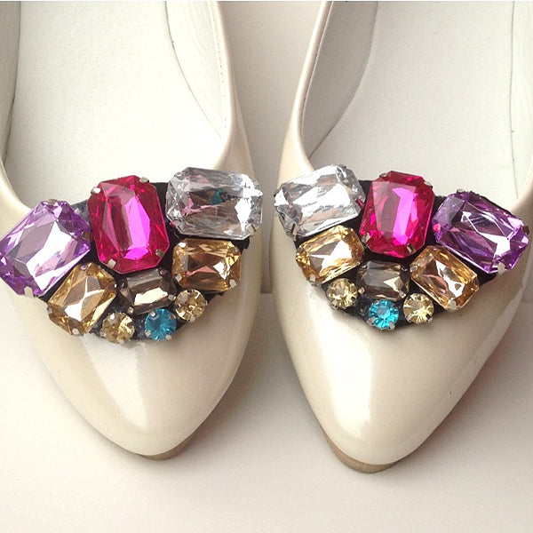 Elegant Multi-Color Crystal Rhinestone Shoes Clip - Accessories for shoes
