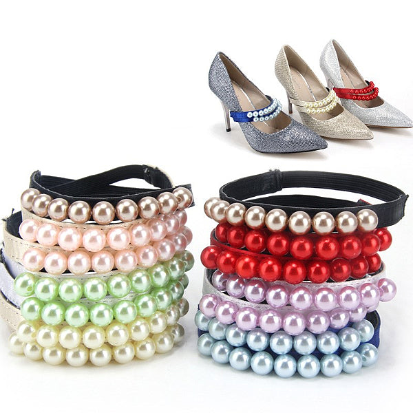Beautiful Artificial Pearl Decoration Band Strap - Accessories for shoes