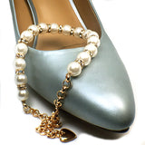 Artificial Pearl Rhinestone Beading Chain Shoe Decoration - Accessories for shoes