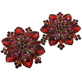 Red Colorful Flower Crystal Shoe Clip - Accessories for shoes