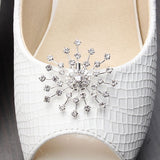 Snow-Flower Crystal Rhinestone Shoe Clip - Accessories for shoes