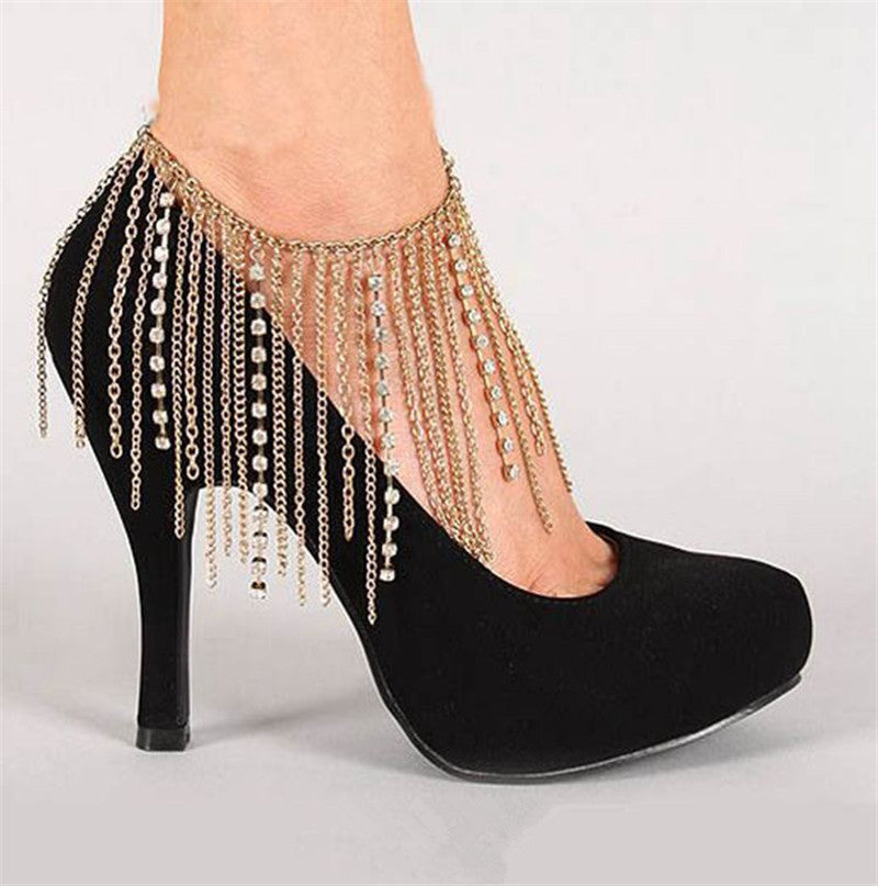 Metal Tassel Diamond Chain - Accessories for shoes