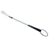 One-pcs 58cm Long Handle Metal Silver Color Shoe Horn