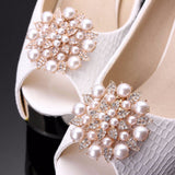 Elegant Pearl  Rhinestone Shoe Clip - Accessories for shoes